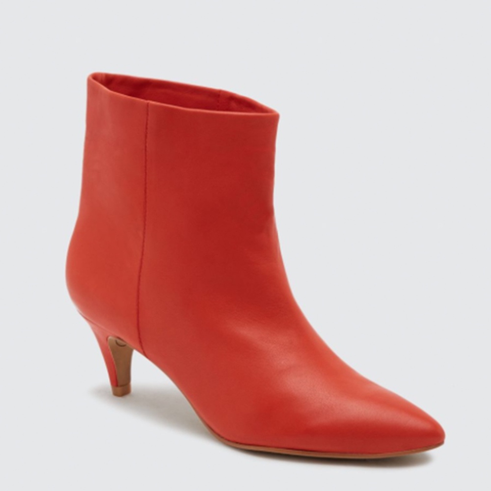 Dolce Vita Red Leather Dee Booties